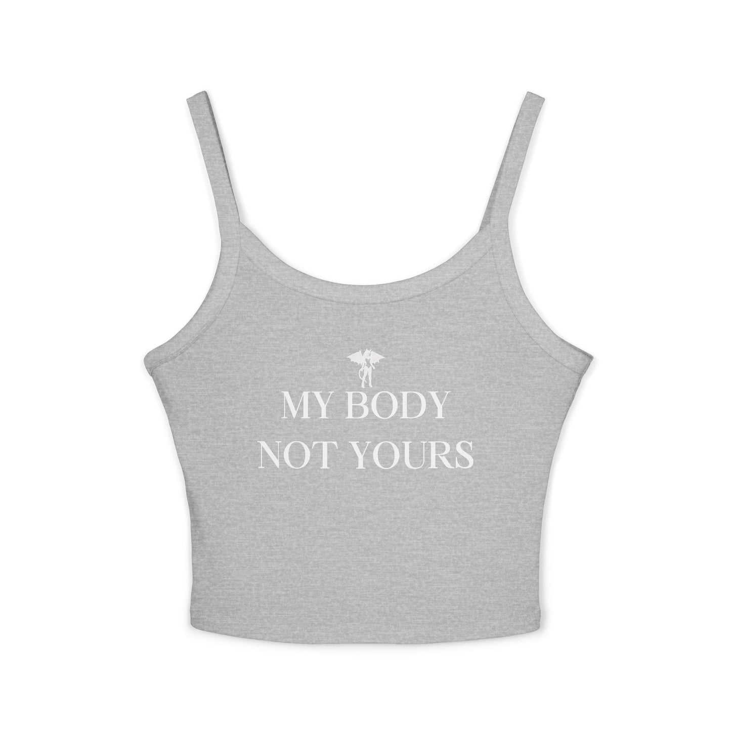 Donny's Devil My Body Not Yours Empowerment Crop Tank Top