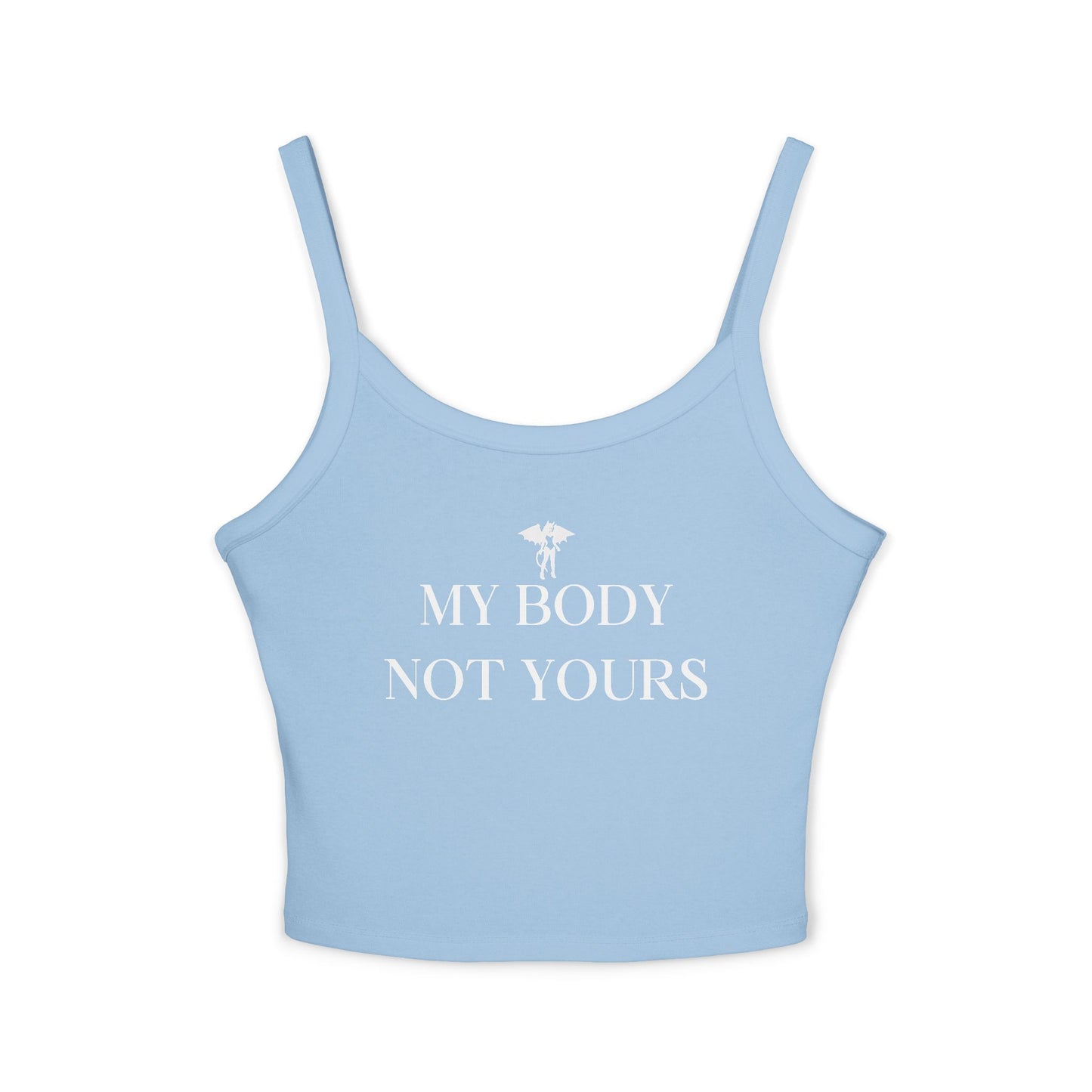 Donny's Devil My Body Not Yours Empowerment Crop Tank Top