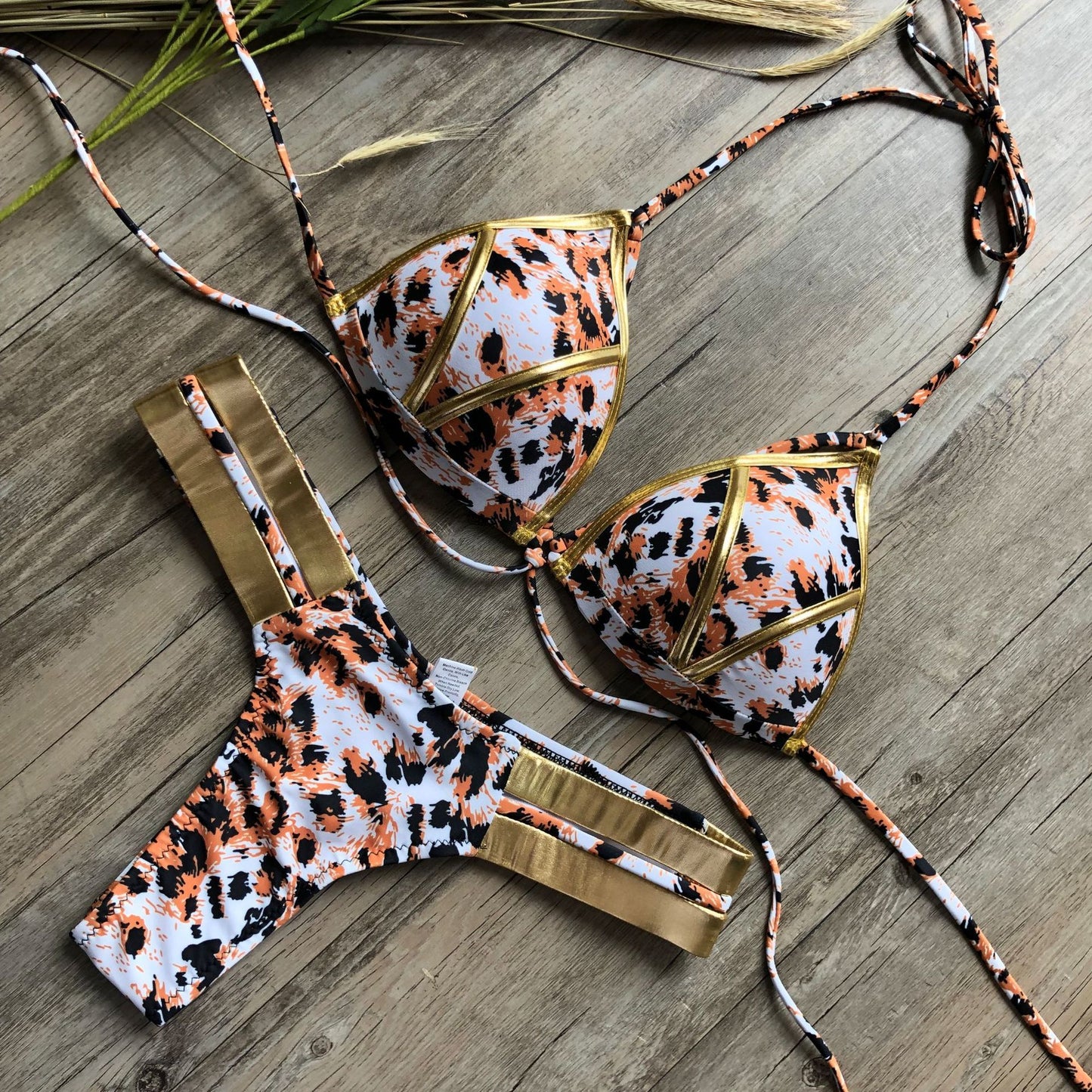 Luminous Gold Accent Bikini - Donny's Angel