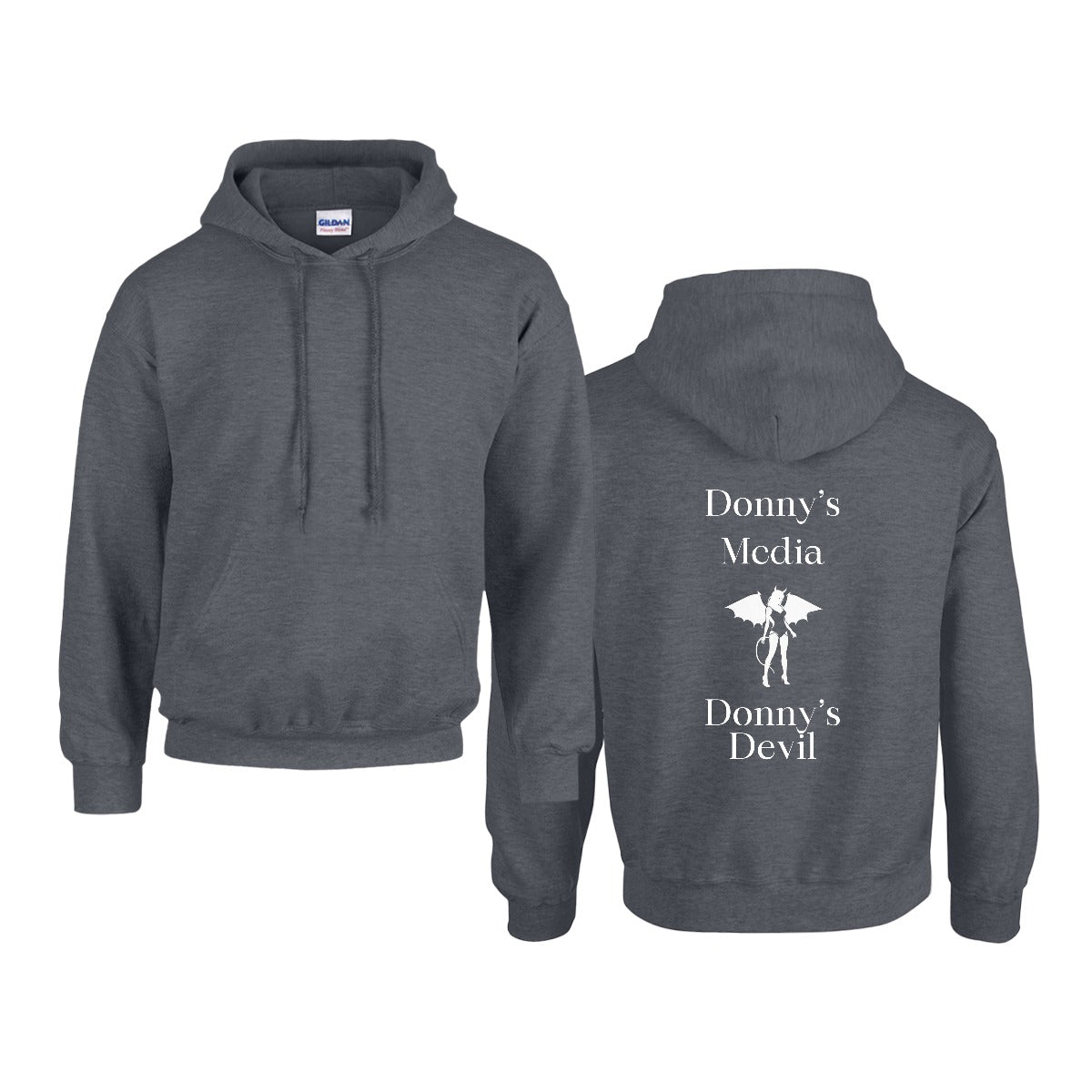 Donny's Media Hoodie with Devil Logo & Text - Donny's Angel