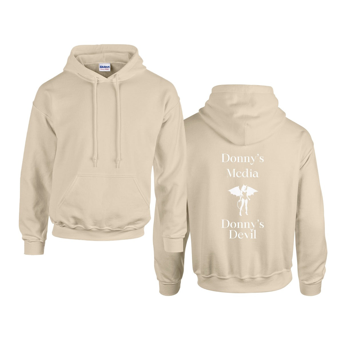 Donny's Media Hoodie with Devil Logo & Text - Donny's Angel