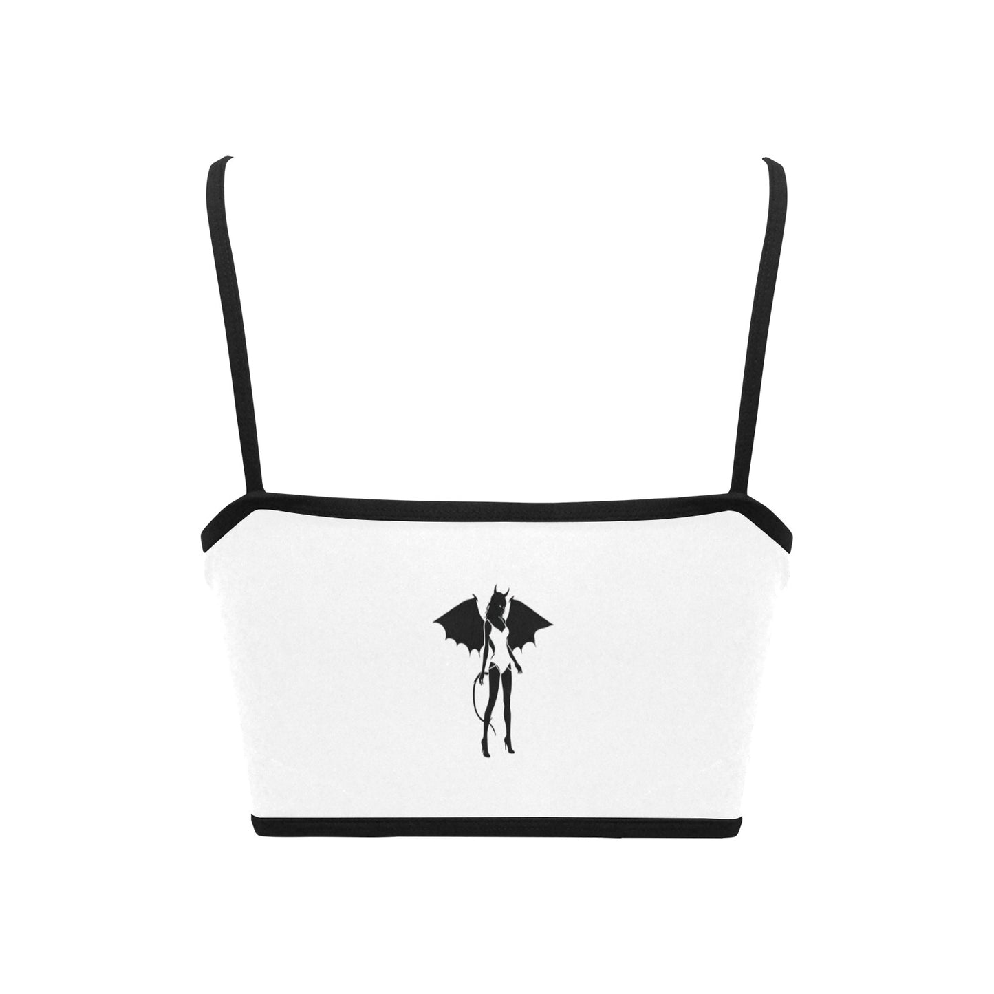 Donny's Devil Contrast Spaghetti Strap Crop Top - Donny's Angel