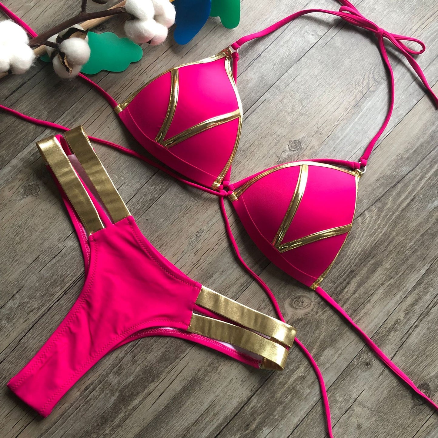 Luminous Gold Accent Bikini - Donny's Angel