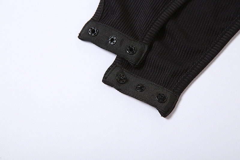 Sheath Hollow String Bodysuit - Donny's Angel