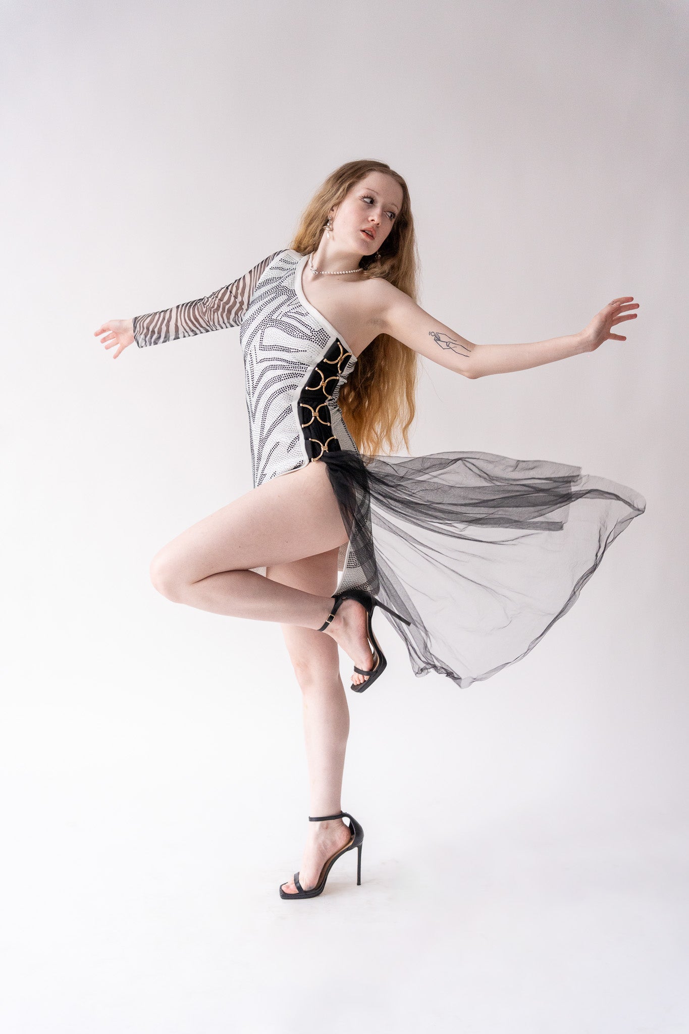 Warrior Glam Rhinestone Slit Dress - Donny's Angel