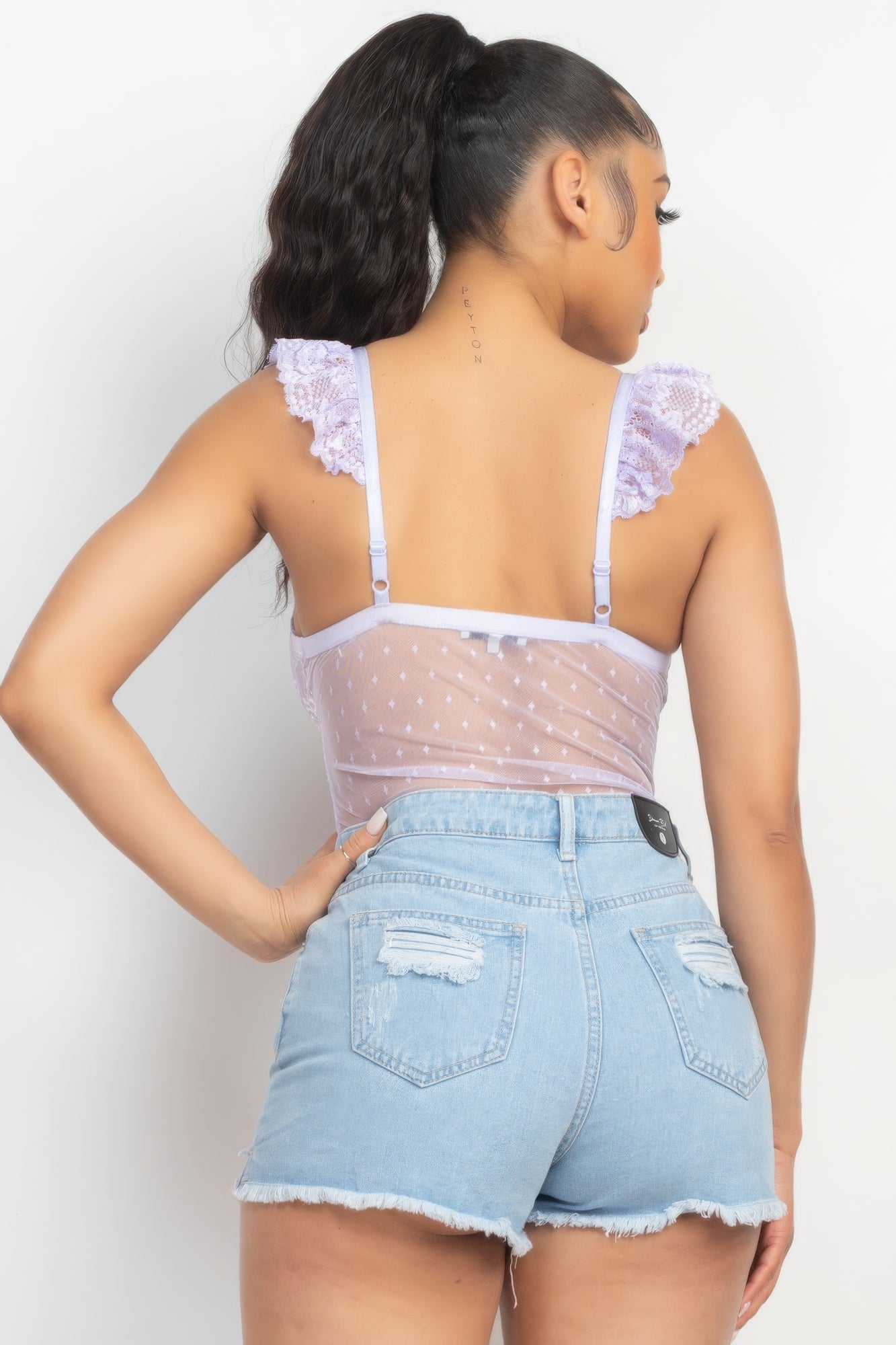 Sweetheart Cut-out Cami Ruffled Bodysuit - Donny's Angel