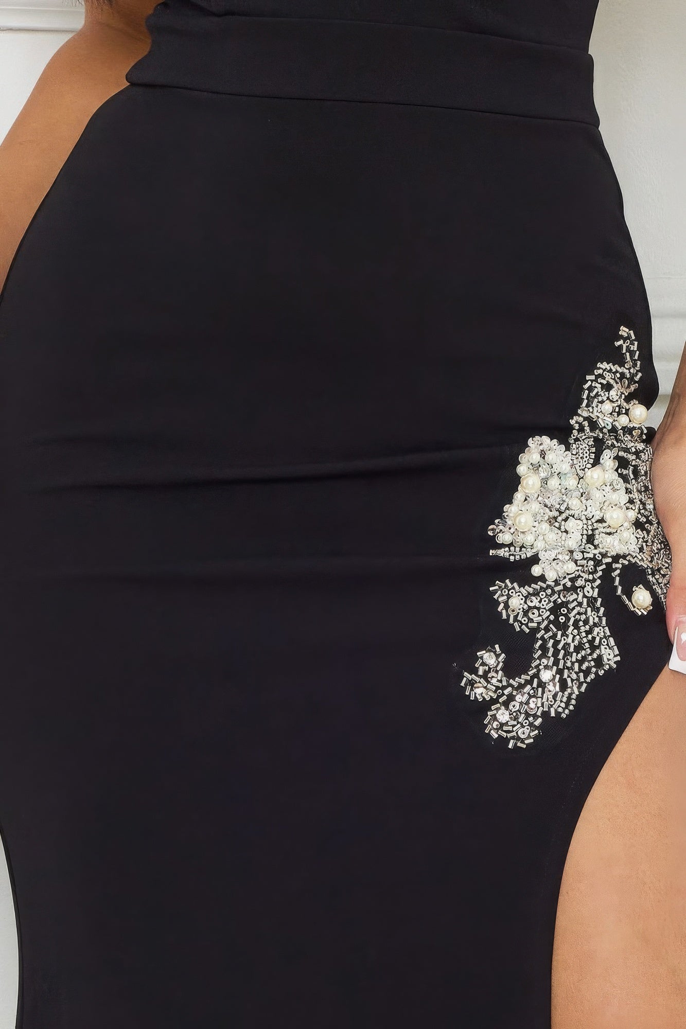 Subtle Embellished Slit Detail Maxi dress - Donny's Angel