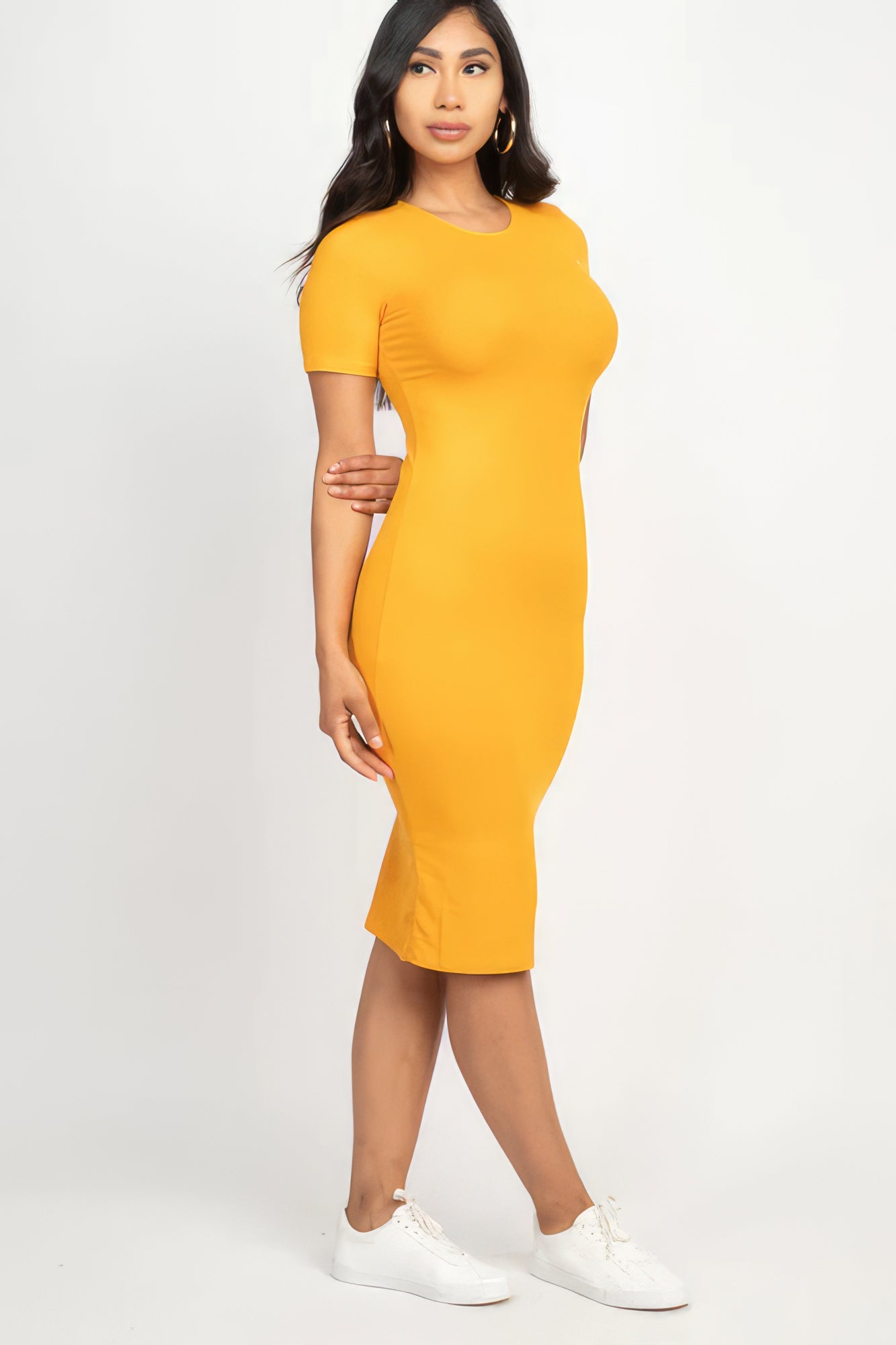 Ribbed Bodycon Midi Dress - Donny's Angel
