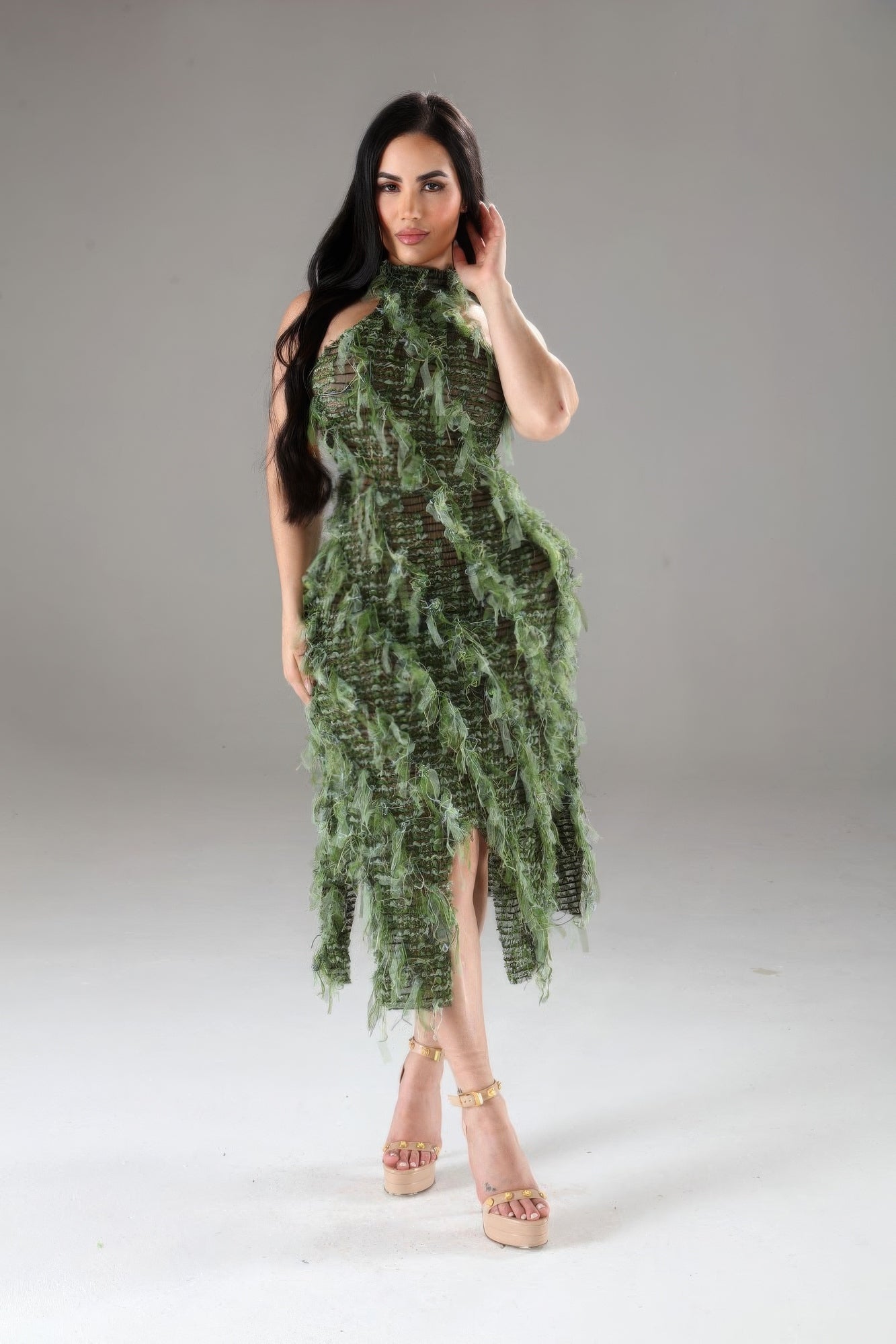 Halter Ruffled Dress - Donny's Angel