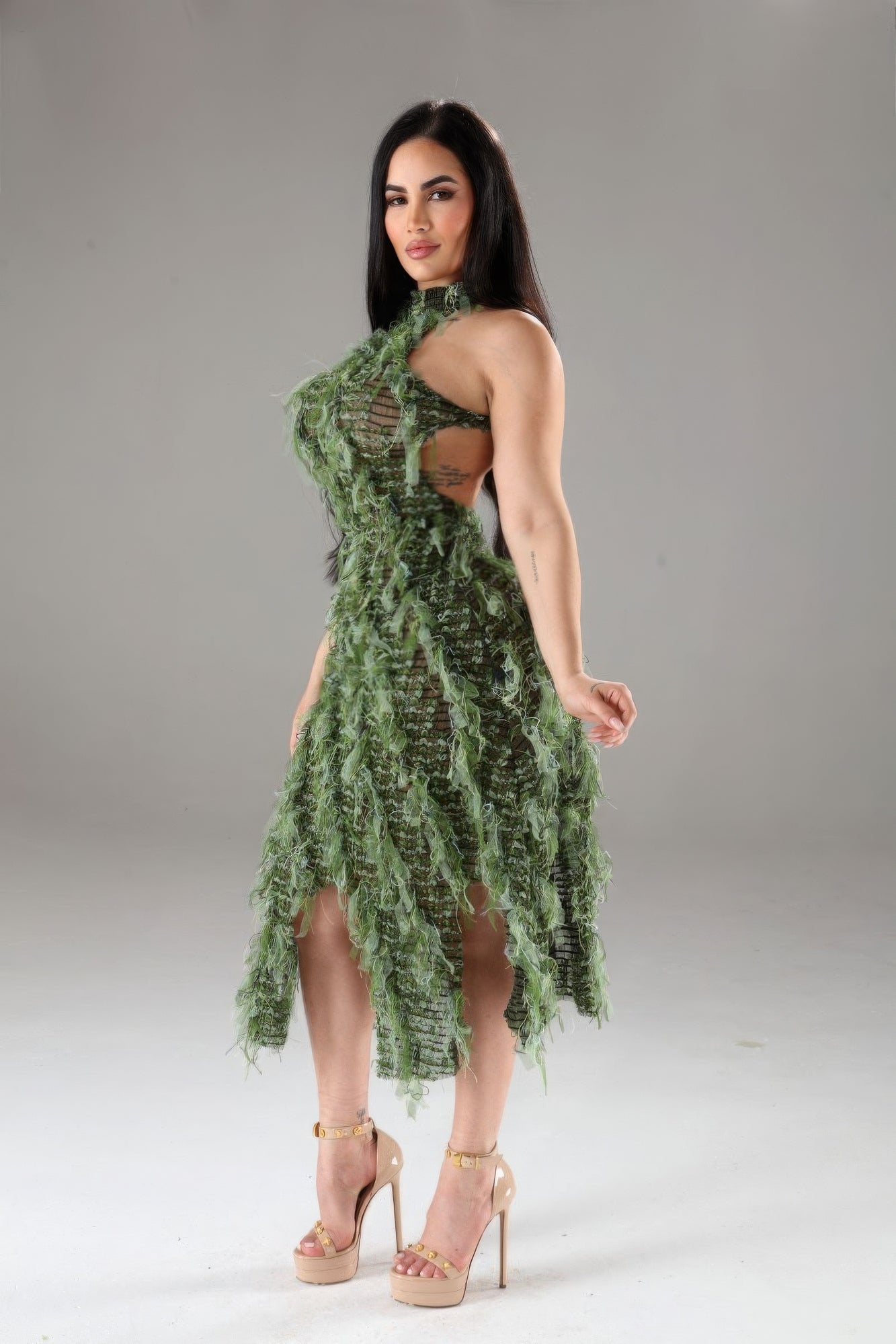 Halter Ruffled Dress - Donny's Angel
