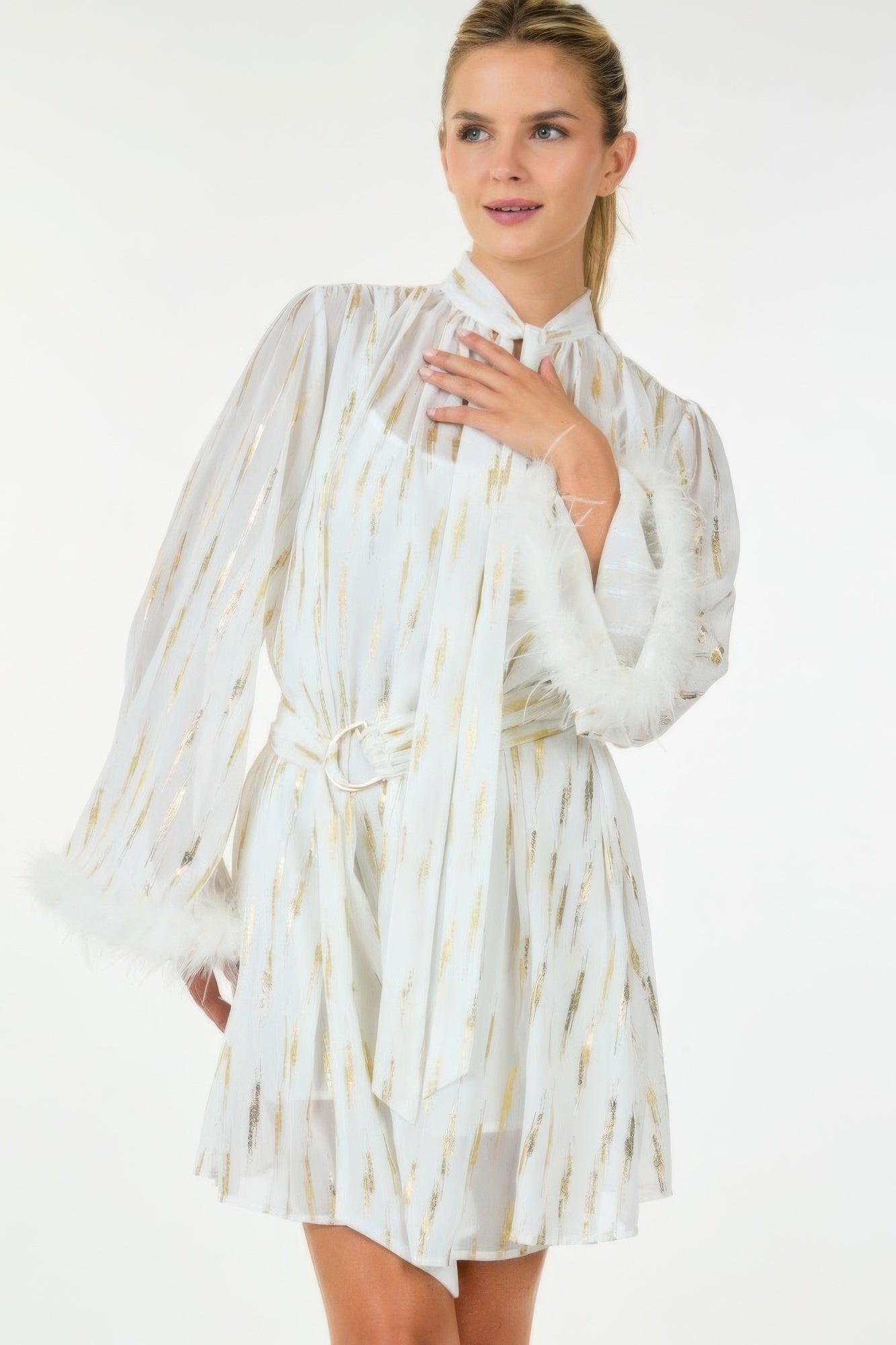 Reflective Print Short Dress - Donny's Angel