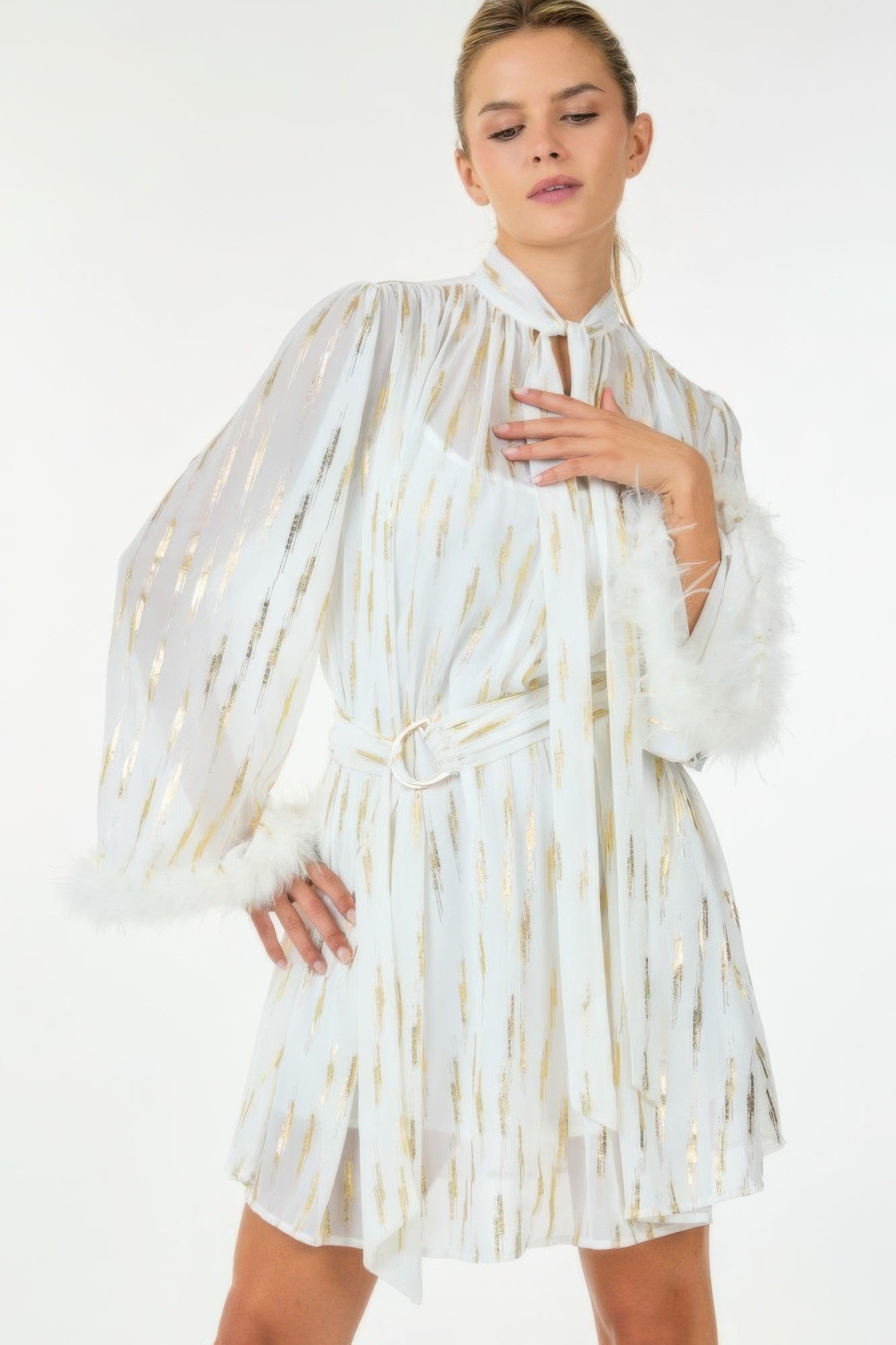 Reflective Print Short Dress - Donny's Angel