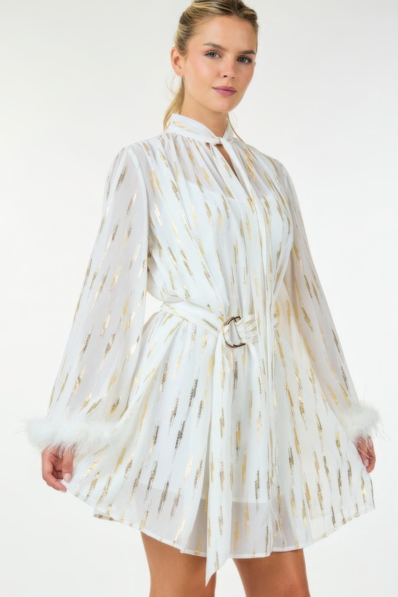 Reflective Print Short Dress - Donny's Angel