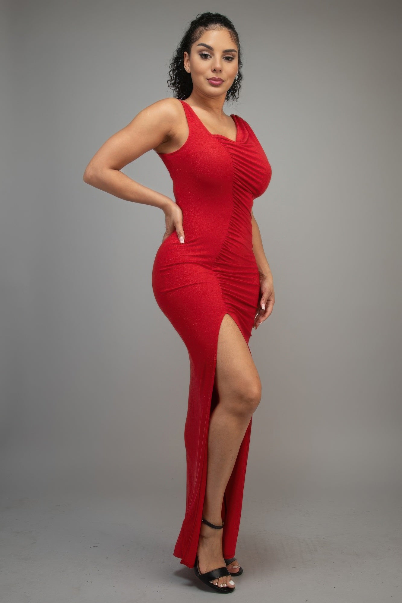 Glitter Slitted Dress - Donny's Angel