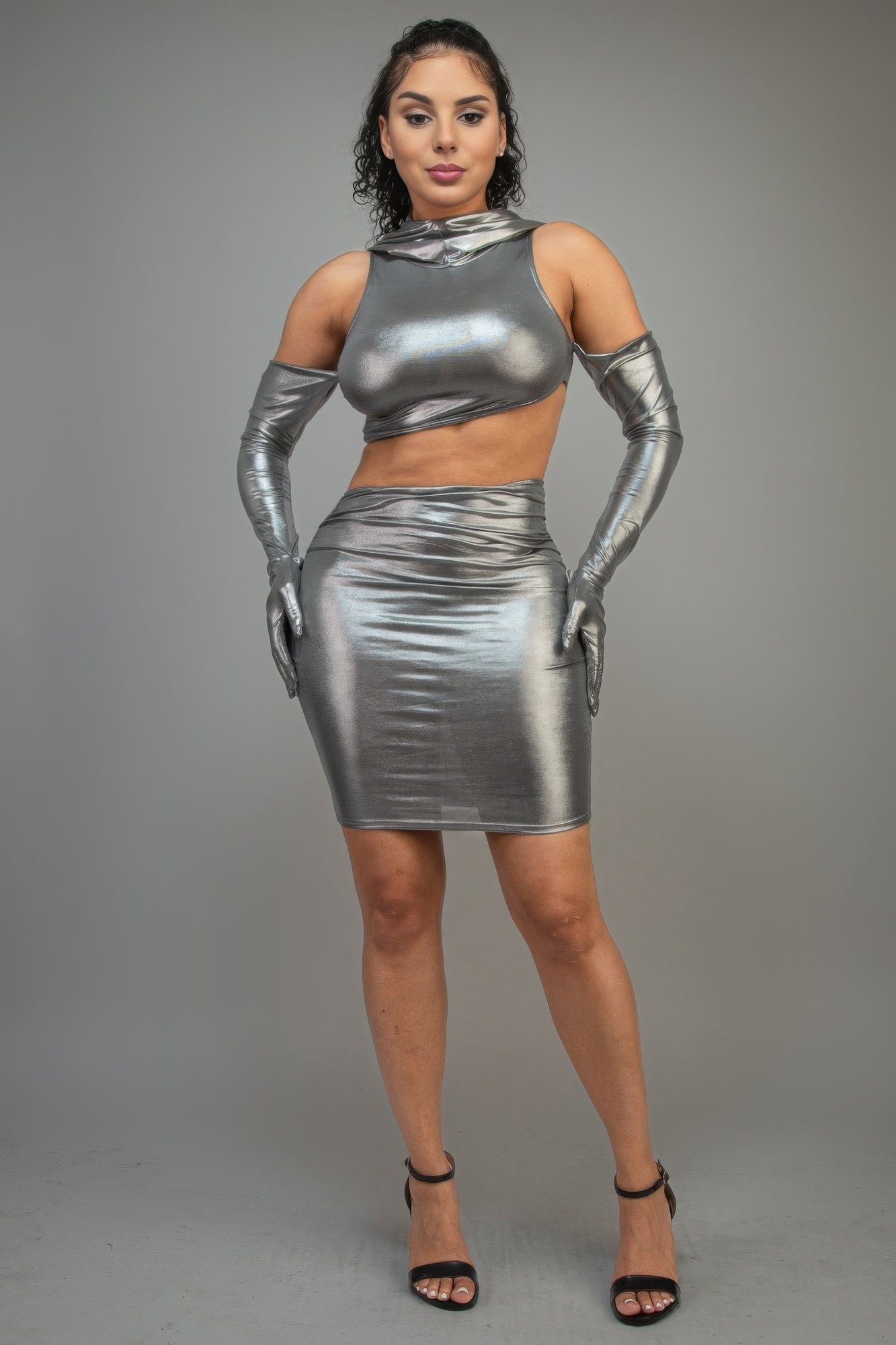 Short Dress With Gloves & Hoodie - Donny's Angel