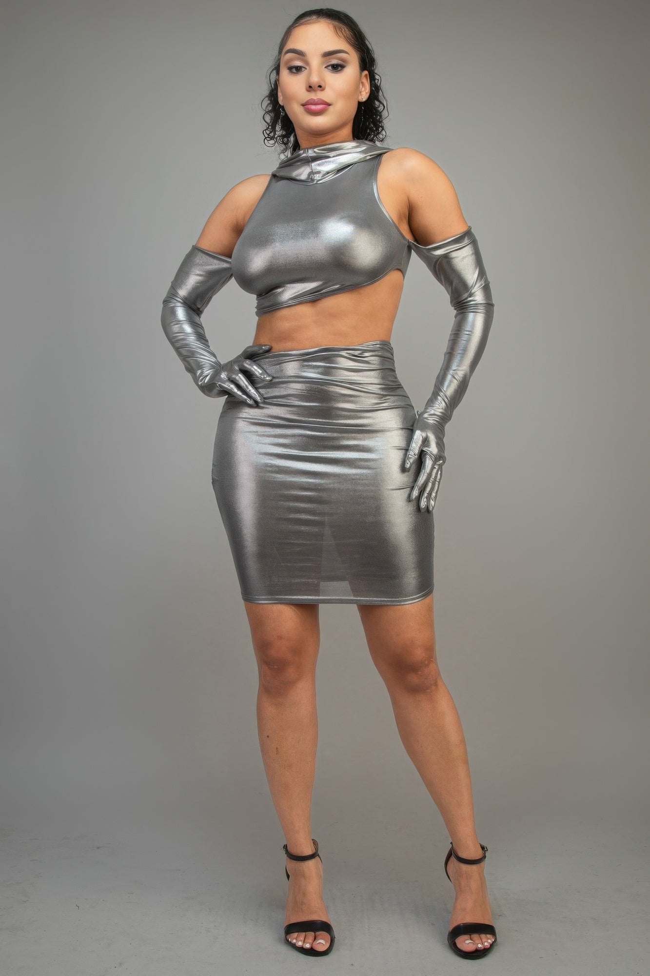 Short Dress With Gloves & Hoodie - Donny's Angel