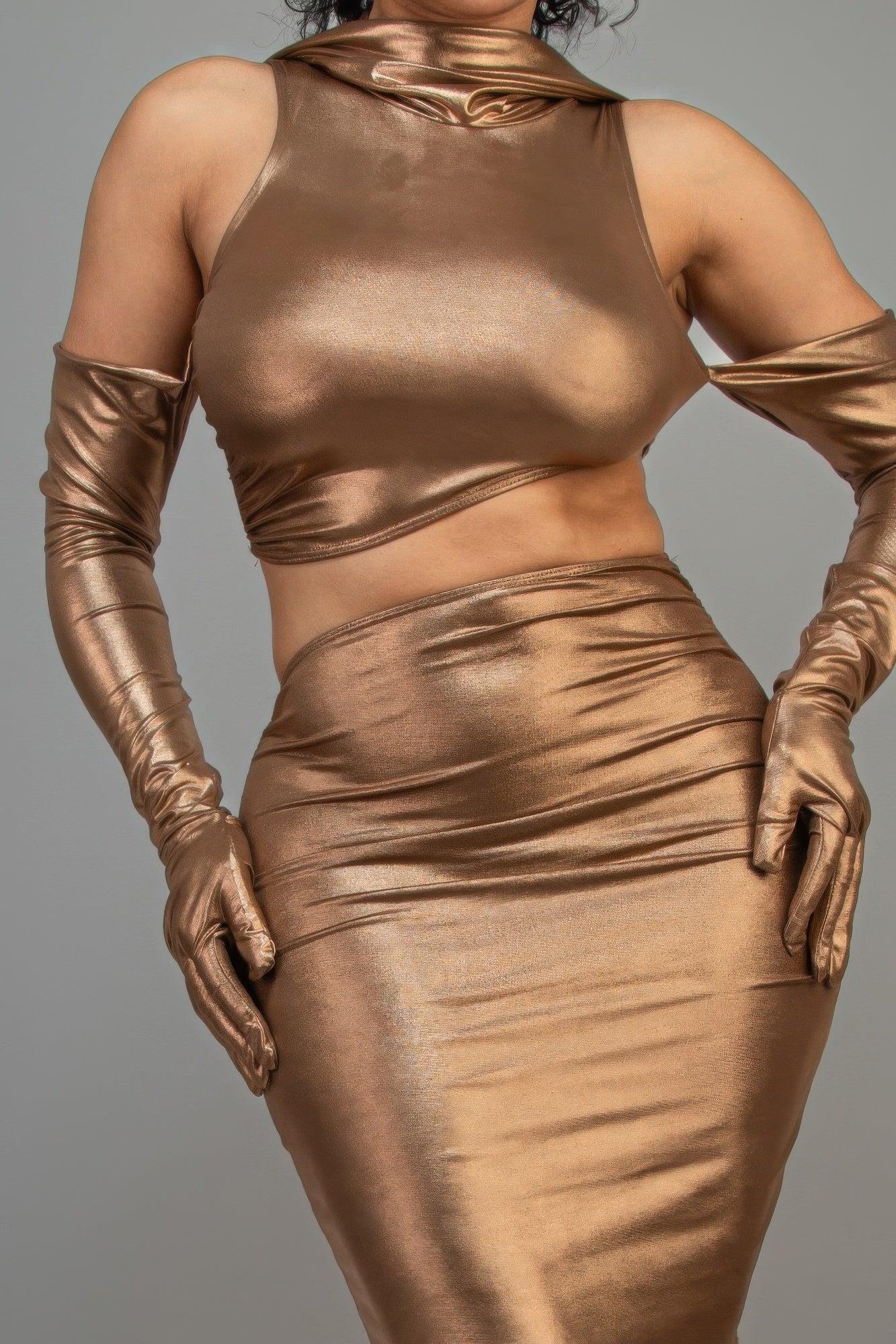 Short Dress With Gloves & Hoodie - Donny's Angel