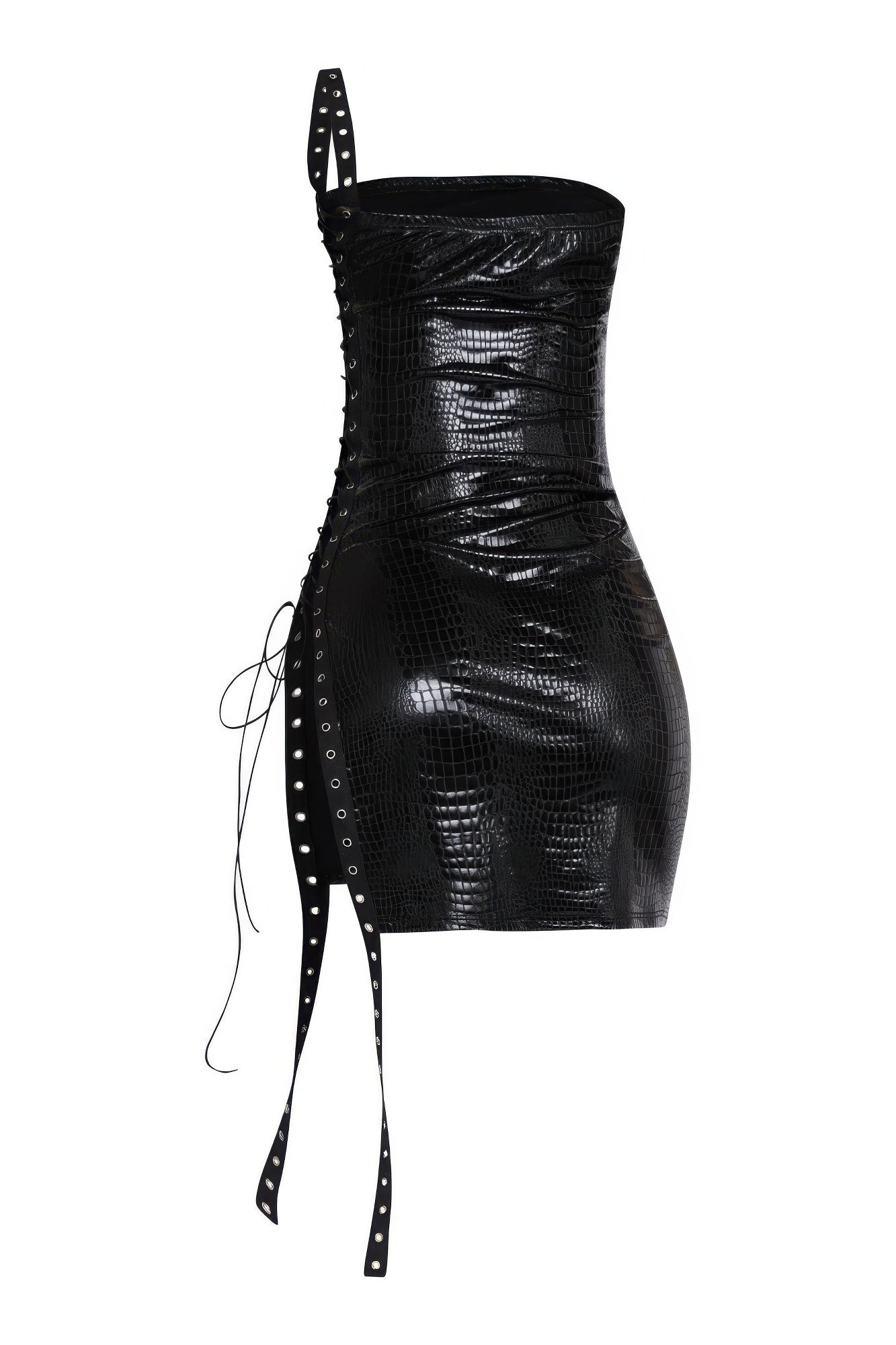 Side Open Lace Up Tube Dress - Donny's Angel