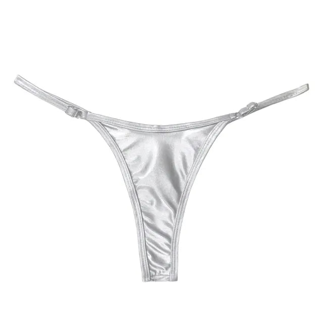 Sleek Metallic Adjustable Thong - Donny's Angel
