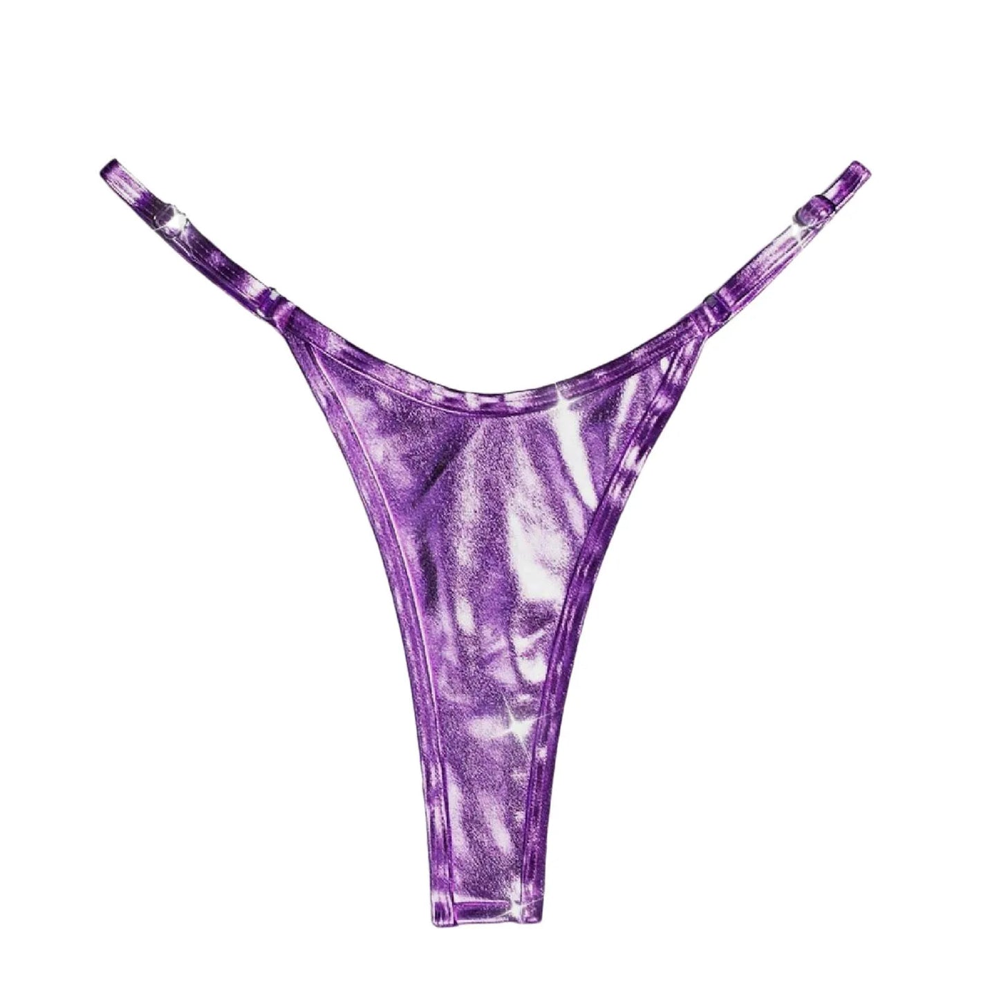 Sleek Metallic Adjustable Thong - Donny's Angel