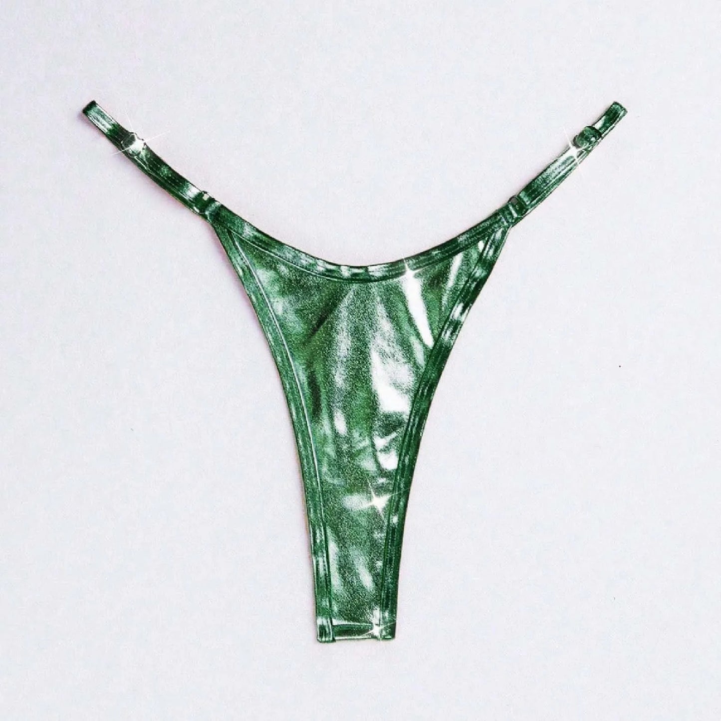 Sleek Metallic Adjustable Thong - Donny's Angel