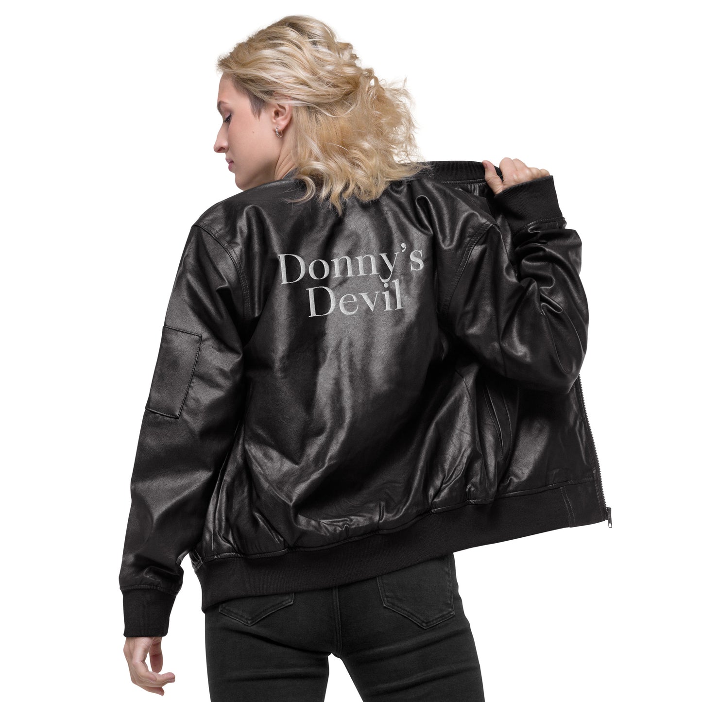 Donny's Devil Leather Bomber Jacket - Donny's Angel