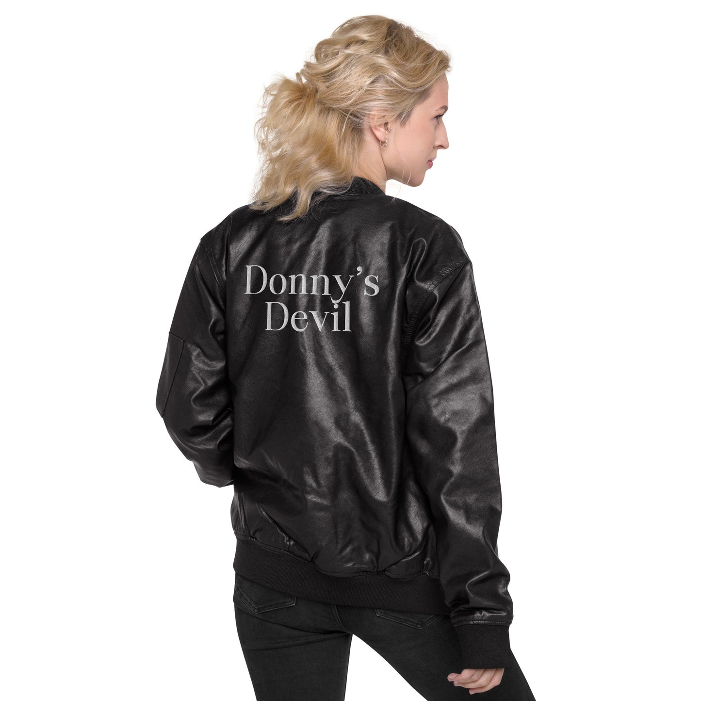 Donny's Devil Leather Bomber Jacket - Donny's Angel
