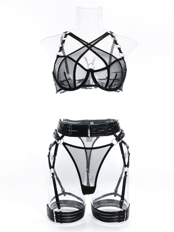 Sultry woven designed lingerie set - Donny's Angel