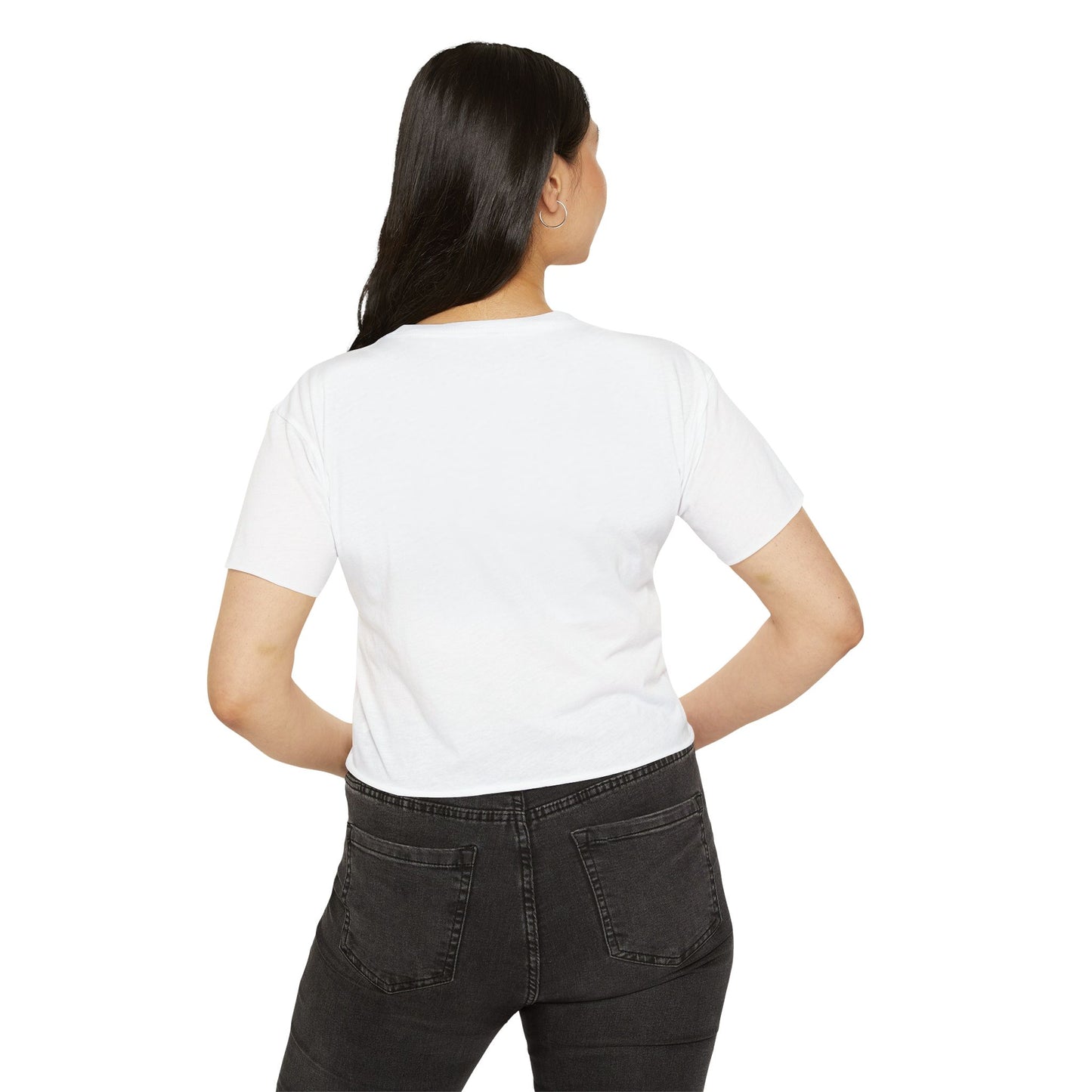 Donny's Devil My Body Not Your's Raw Hem Crop Tee