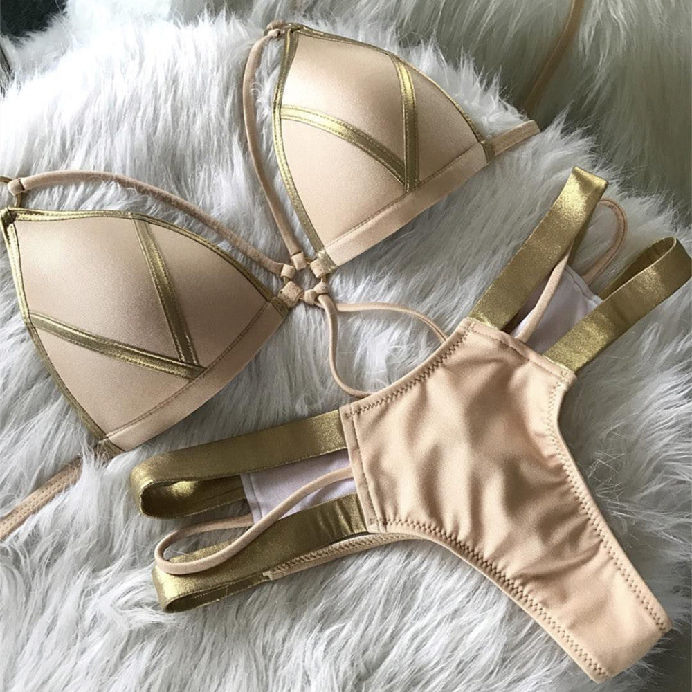 Luminous Gold Accent Bikini