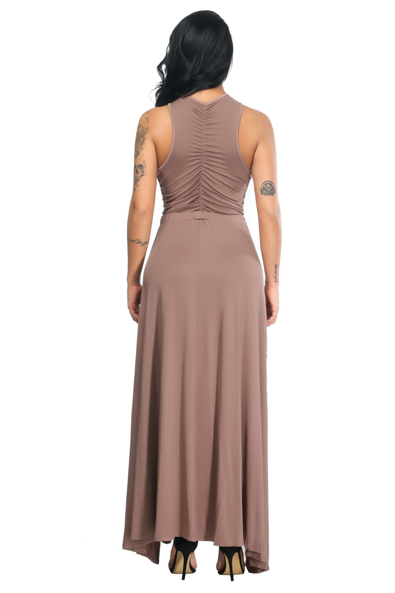 Double Split Pleated Evening Dress - Donny's Angel