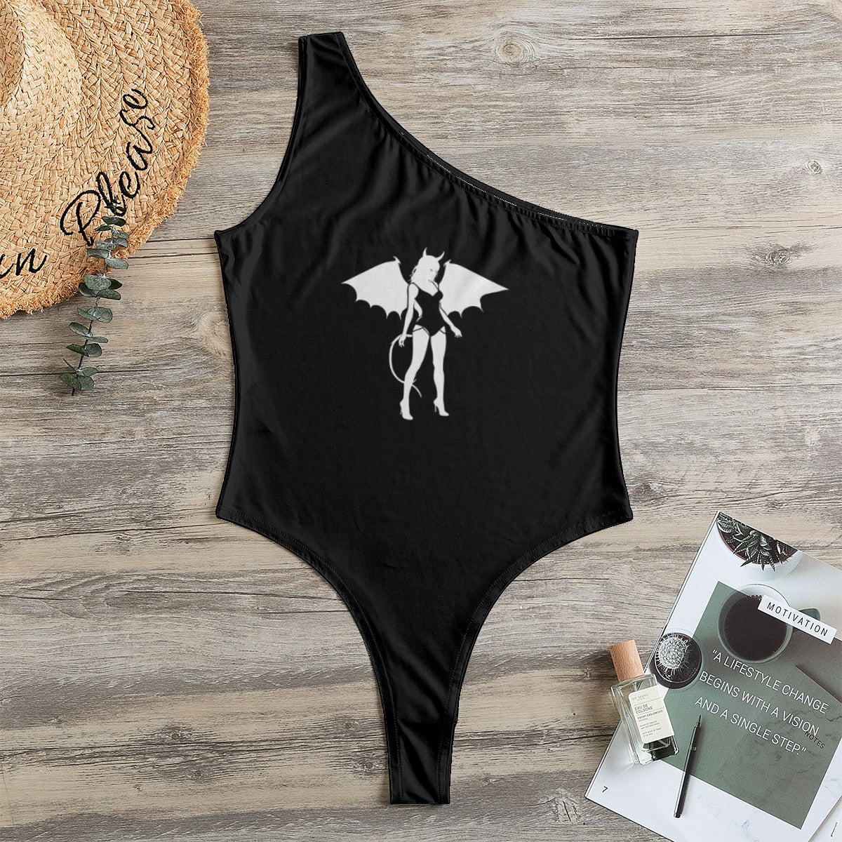 Donny's Devil One-Shoulder Bodysuit