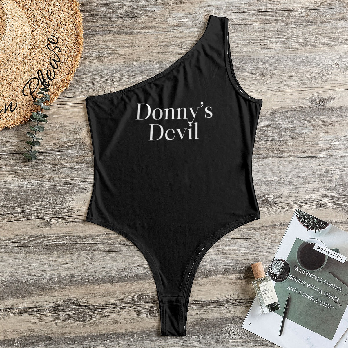 Donny's Devil One-Shoulder Bodysuit