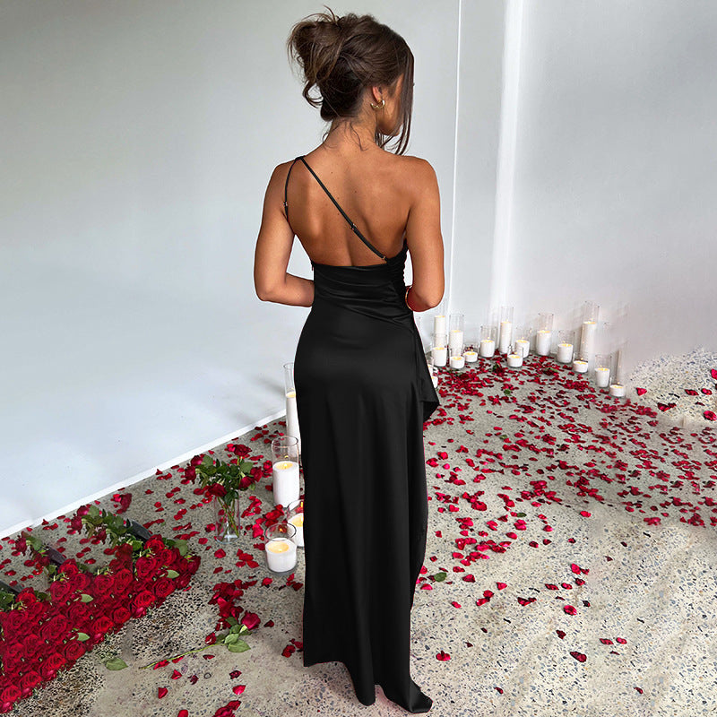 Velvet Nights One-Shoulder Dress