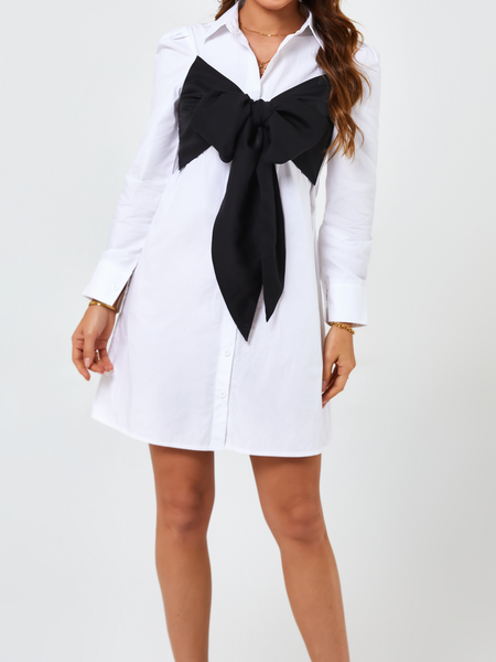 Casual Elegance Bowknot Dress - Donny's Angel