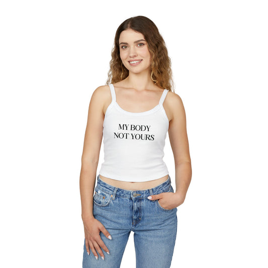 Donny's Devil My Body Not Yours Empowerment Crop Tank Top