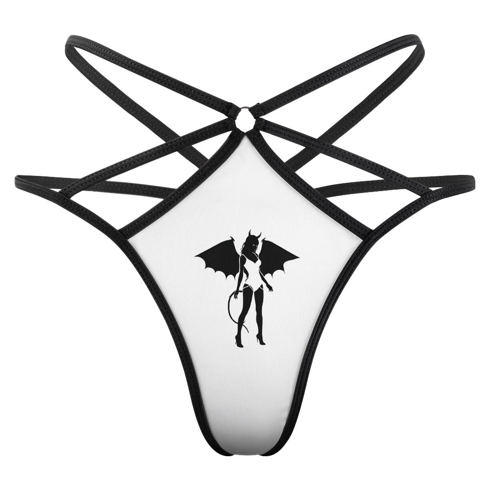 Donny's Devil Contrast Mesh Panel T-back Thong