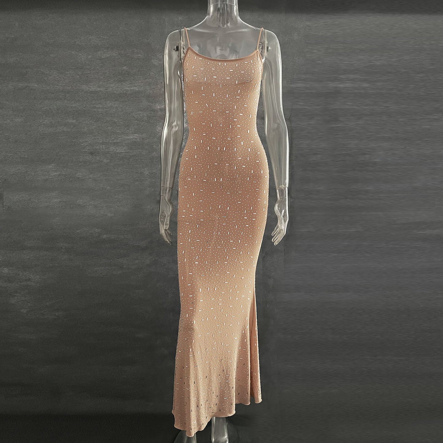 Luxe Sheer Scoop Neck Evening Dress - Donny's Angel