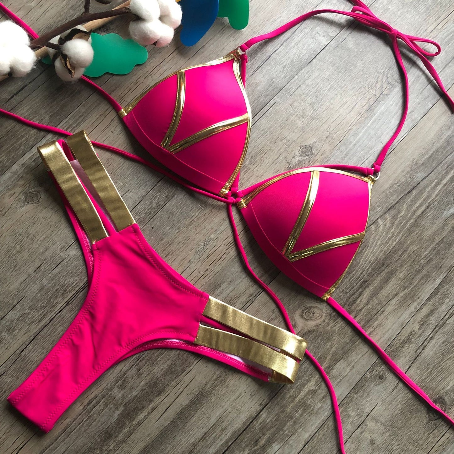 Luminous Gold Accent Bikini