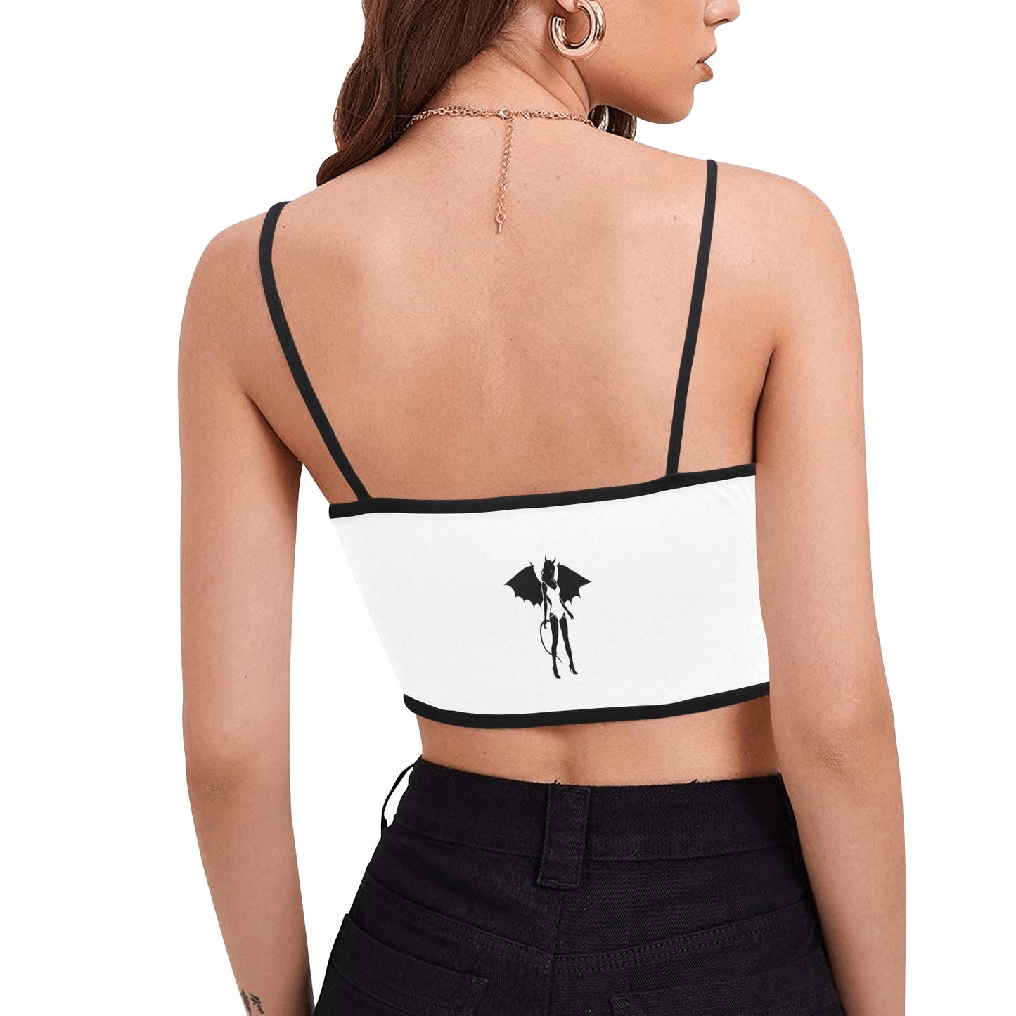 Donny's Devil Contrast Spaghetti Strap Crop Top