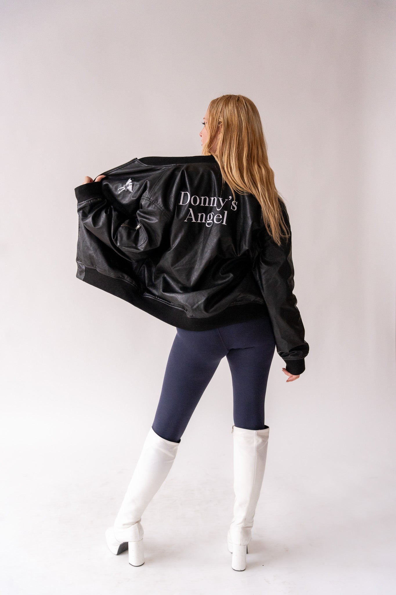 Donny's Angel Leather Bomber Jacket - Donny's Angel