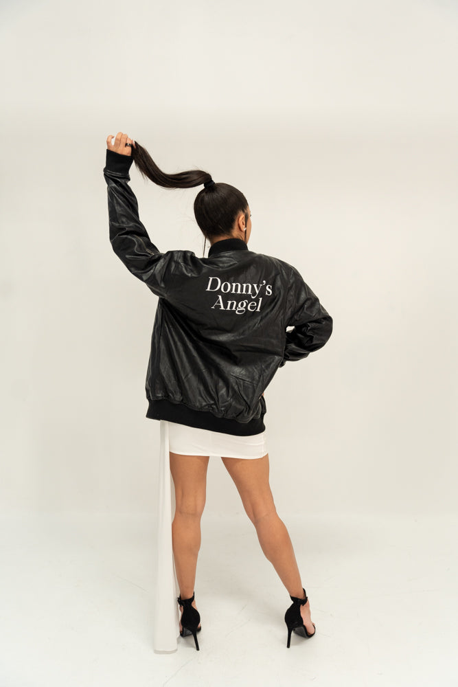 Donny's Angel Leather Bomber Jacket - Donny's Angel