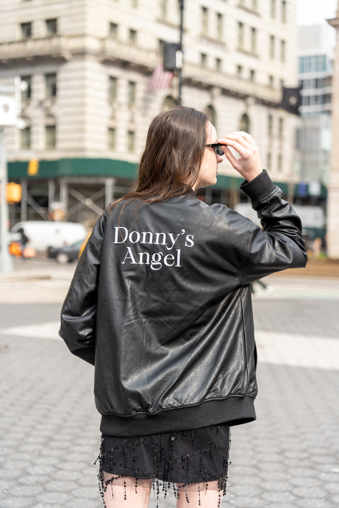 Donny's Angel Leather Bomber Jacket - Donny's Angel