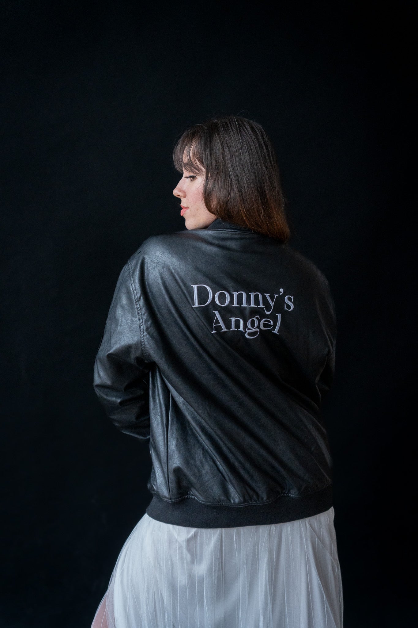 Donny's Angel Leather Bomber Jacket - Donny's Angel