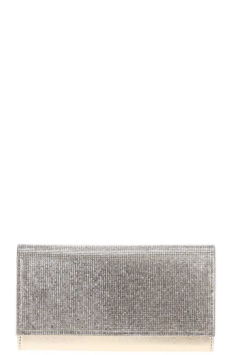 Stylish Multi Rhinestone Party Clutch With Chain - Donny's Angel