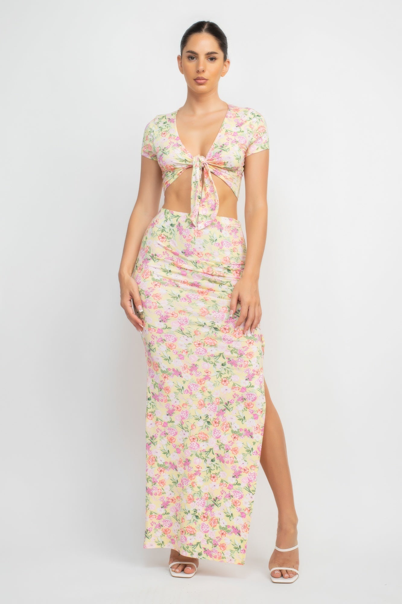 Floral Top & Maxi Skirt Set - Donny's Angel