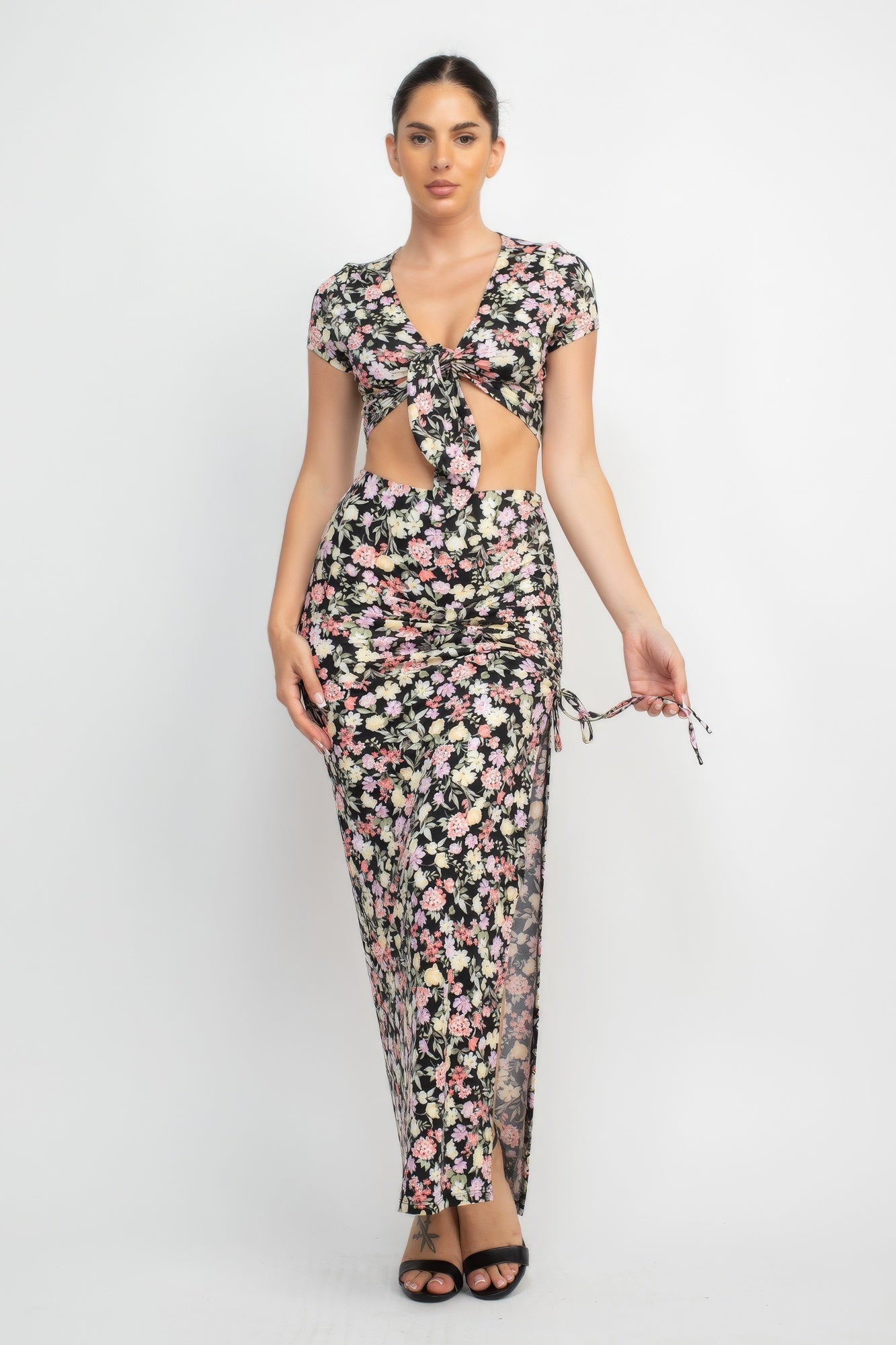 Floral Top & Maxi Skirt Set - Donny's Angel