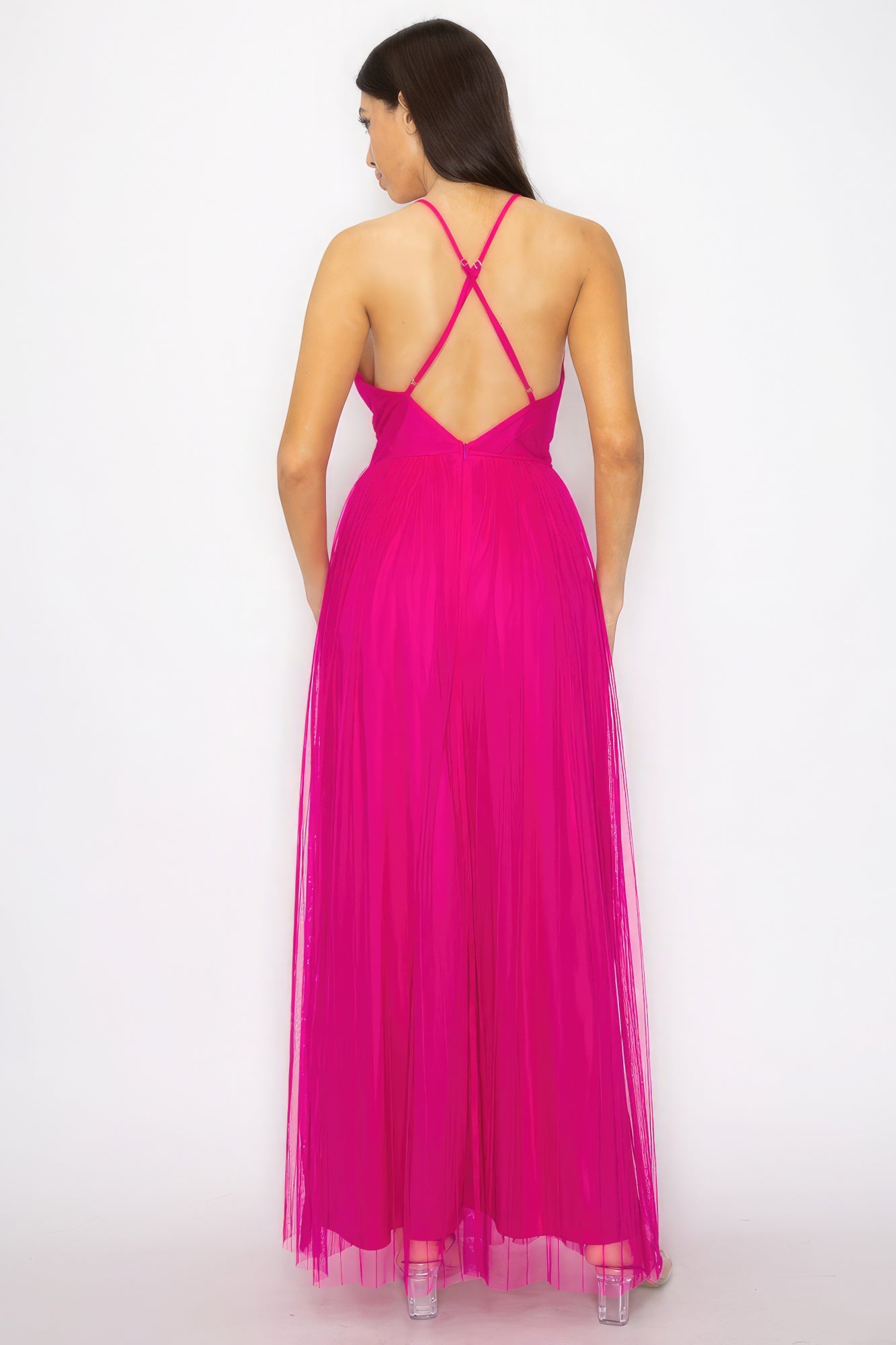 Mesh Double Slit Maxi Dress - Donny's Angel