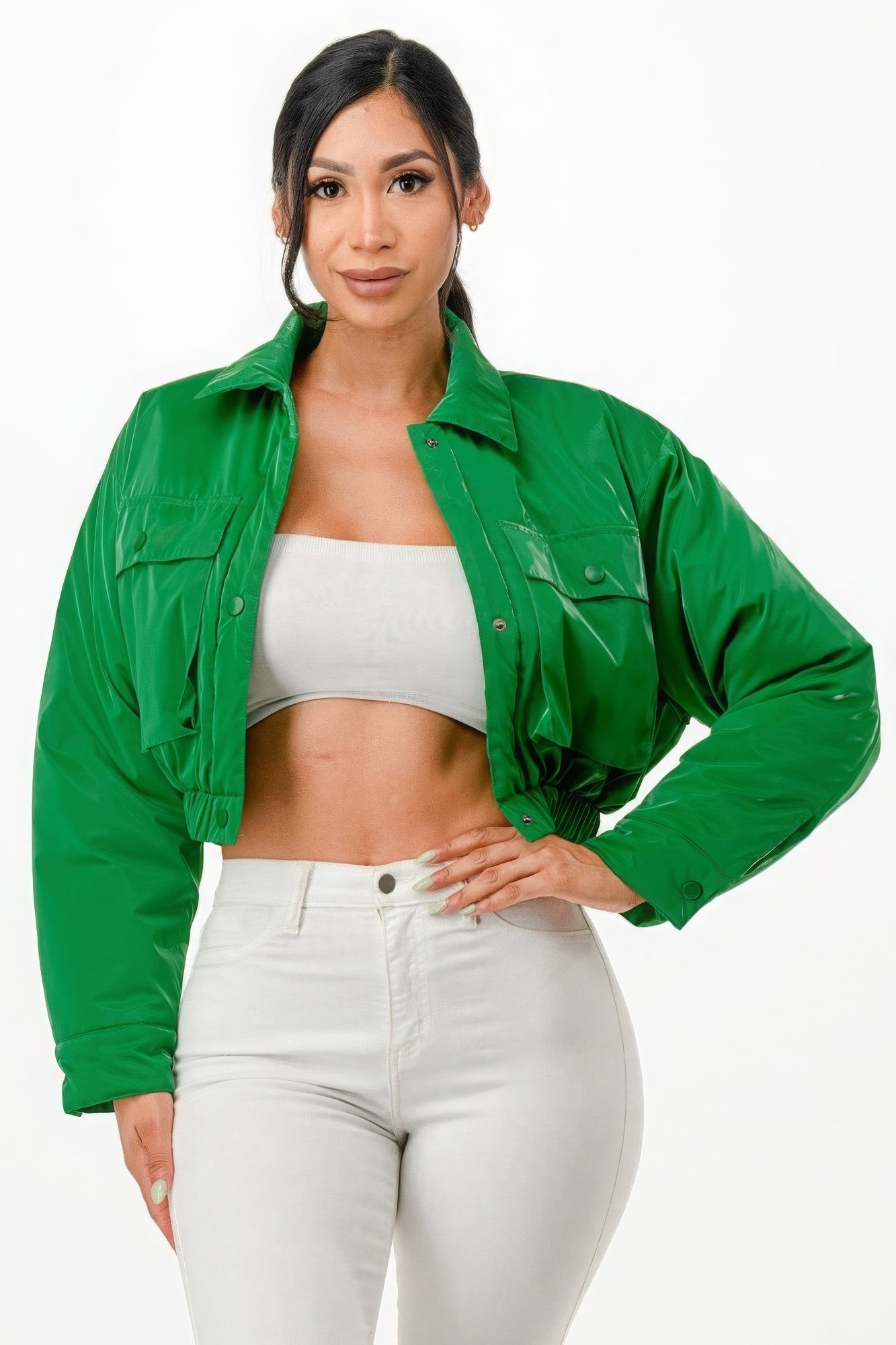 Shiny Puffer Bomber Jacket - Donny's Angel