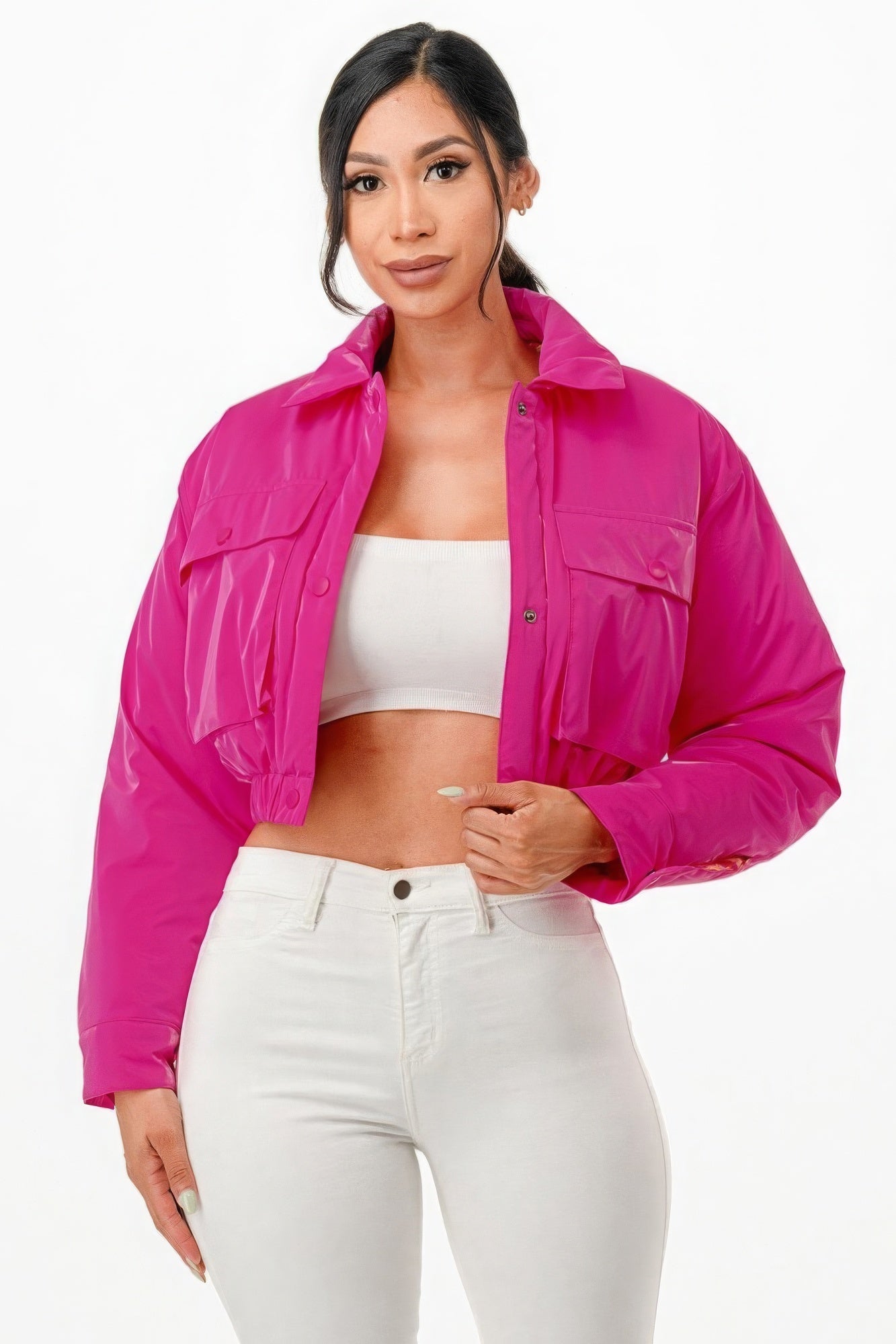 Shiny Puffer Bomber Jacket - Donny's Angel